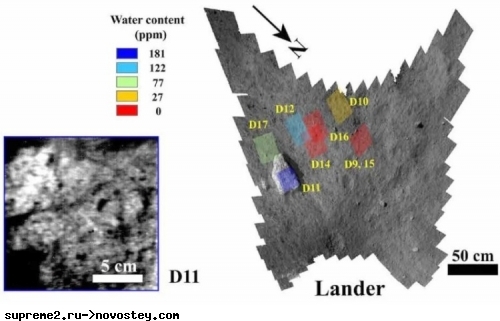 Китайский зонд «Чанъэ-5» на месте своей посадки на Луну обнаружил воду