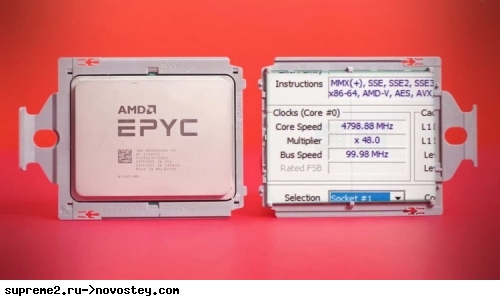 Китайский энтузиаст «разогнал» до 4,8 ГГц образцы серверных чипов AMD EPYC 7773X с технологией 3D V-Cache