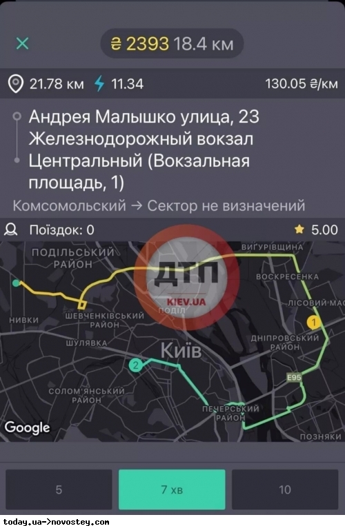 В Киеве зафиксировали антирекорд по ценам на такси