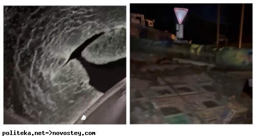В Одесі водій в'їхав у дуло танка через відсутність освітлення на вулиці: відео
