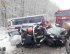 На Львовщине столкнулись рейсовый автобус и легковушка, есть пострадавшие