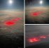 Над Атлантикою у хмарах помітили моторошне червоне сяйво: фото та відео з літака